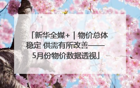 新华全媒+｜物价总体稳定 供需有所改善——5月份物价数据透视