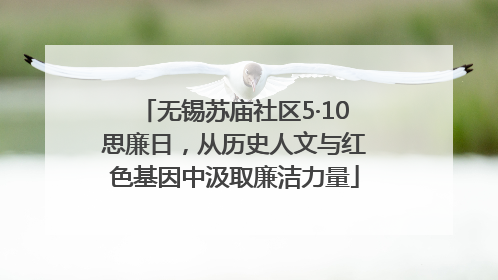 无锡苏庙社区5·10思廉日，从历史人文与红色基因中汲取廉洁力量