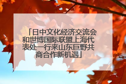日中文化经济交流会和世博国际联盟上海代表处一行来山东巨野共商合作新机遇