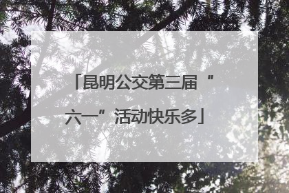 昆明公交第三届“六一”活动快乐多