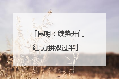 昆明：续势开门红 力拼双过半