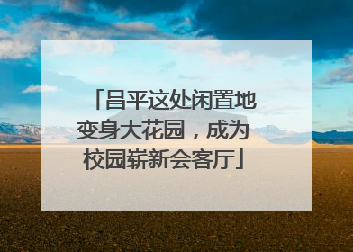 昌平这处闲置地变身大花园，成为校园崭新会客厅