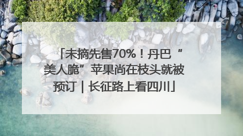 未摘先售70%！丹巴“美人脆”苹果尚在枝头就被预订｜长征路上看四川