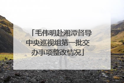 毛伟明赴湘潭督导中央巡视组第一批交办事项整改情况