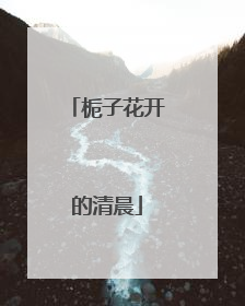 栀子花开的清晨