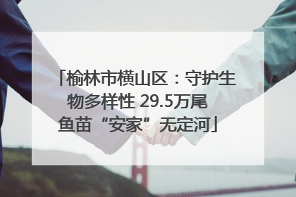 榆林市横山区：守护生物多样性 29.5万尾鱼苗“安家”无定河