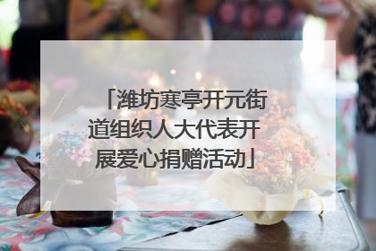 潍坊寒亭开元街道组织人大代表开展爱心捐赠活动