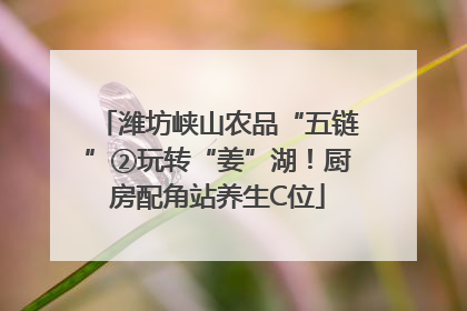 潍坊峡山农品“五链”②玩转“姜”湖！厨房配角站养生C位
