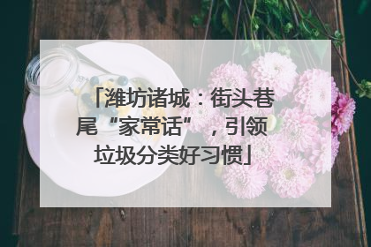 潍坊诸城：街头巷尾“家常话”，引领垃圾分类好习惯