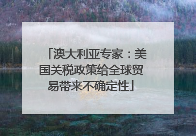 澳大利亚专家：美国关税政策给全球贸易带来不确定性