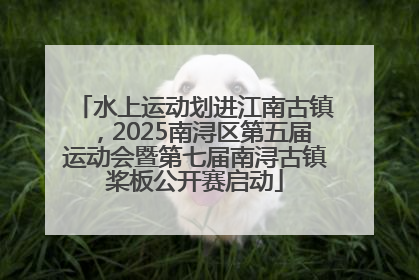 水上运动划进江南古镇，2025南浔区第五届运动会暨第七届南浔古镇桨板公开赛启动