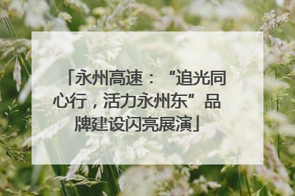 永州高速：“追光同心行，活力永州东”品牌建设闪亮展演