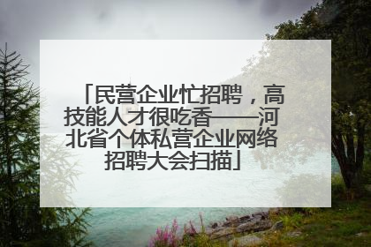 民营企业忙招聘，高技能人才很吃香——河北省个体私营企业网络招聘大会扫描