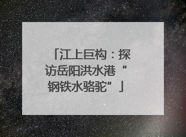 江上巨构：探访岳阳洪水港“钢铁水骆驼”