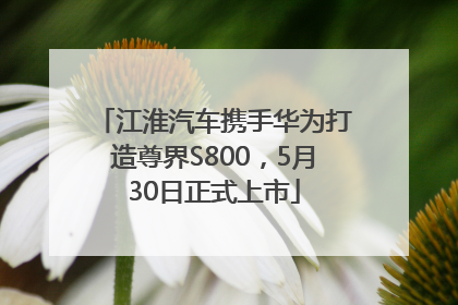 江淮汽车携手华为打造尊界S800，5月30日正式上市