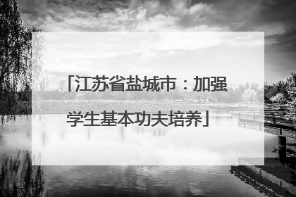 江苏省盐城市：加强学生基本功夫培养