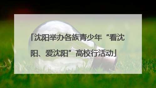 沈阳举办各族青少年“看沈阳、爱沈阳”高校行活动