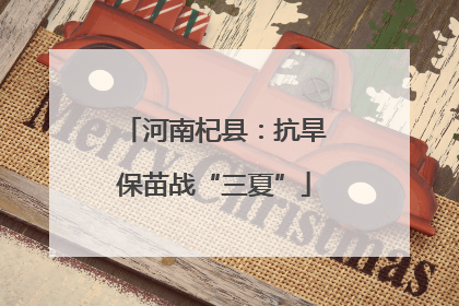 河南杞县：抗旱保苗战“三夏”