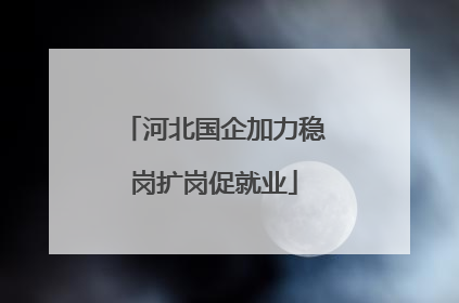 河北国企加力稳岗扩岗促就业