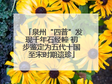 泉州“四普”发现千年石经幢 初步鉴定为五代十国至宋时期遗珍