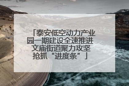 泰安低空动力产业园一期建设全速推进 文庙街道聚力攻坚抢抓“进度条”
