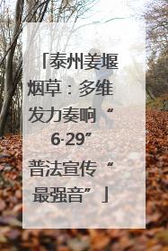 泰州姜堰烟草：多维发力奏响“6·29”普法宣传“最强音”