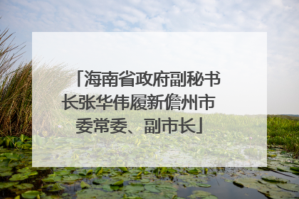 海南省政府副秘书长张华伟履新儋州市委常委、副市长