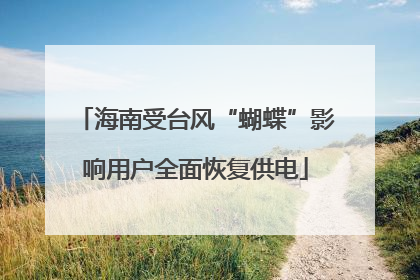 海南受台风“蝴蝶”影响用户全面恢复供电