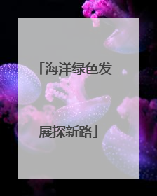 海洋绿色发展探新路