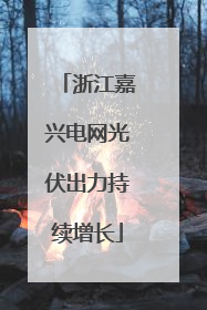 浙江嘉兴电网光伏出力持续增长