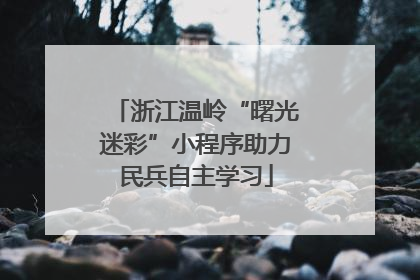 浙江温岭“曙光迷彩”小程序助力民兵自主学习