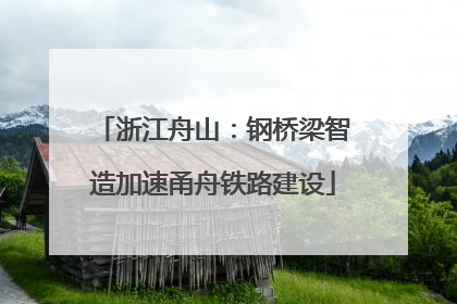 浙江舟山：钢桥梁智造加速甬舟铁路建设