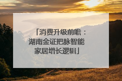 消费升级前瞻：湖南金证把脉智能家居增长逻辑