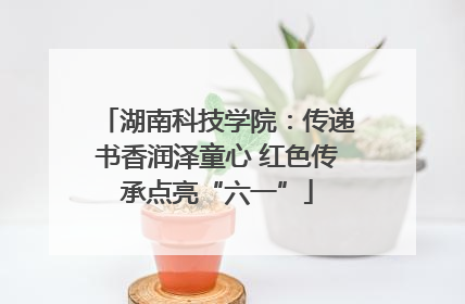 湖南科技学院：传递书香润泽童心 红色传承点亮“六一”