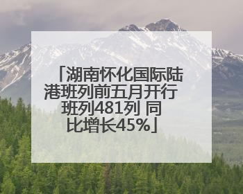 湖南怀化国际陆港班列前五月开行班列481列 同比增长45%