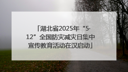 湖北省2025年“5·12”全国防灾减灾日集中宣传教育活动在汉启动