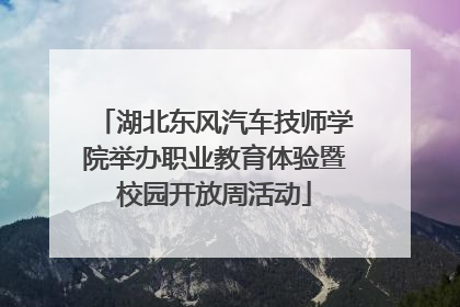 湖北东风汽车技师学院举办职业教育体验暨校园开放周活动