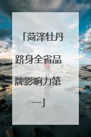 菏泽牡丹跻身全省品牌影响力第一