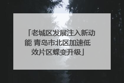 老城区发展注入新动能 青岛市北区加速低效片区蝶变升级