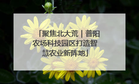 聚焦北大荒｜普阳农场科技园区打造智慧农业新阵地