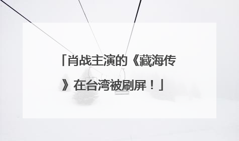 肖战主演的《藏海传》在台湾被刷屏！