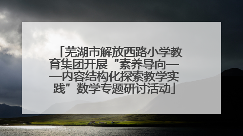 芜湖市解放西路小学教育集团开展“素养导向——内容结构化探索教学实践”数学专题研讨活动