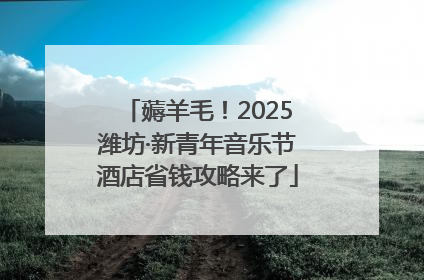 薅羊毛！2025潍坊·新青年音乐节酒店省钱攻略来了