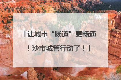 让城市“肠道”更畅通！沙市城管行动了！