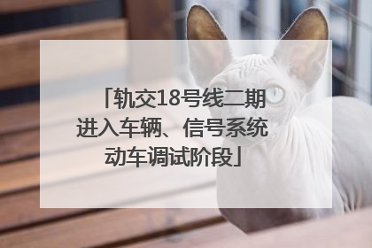 轨交18号线二期进入车辆、信号系统动车调试阶段