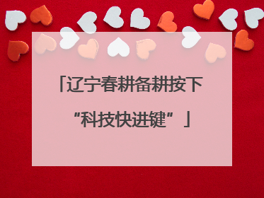 辽宁春耕备耕按下“科技快进键”