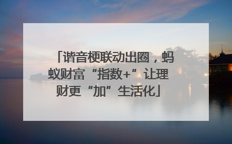 谐音梗联动出圈，蚂蚁财富“指数+”让理财更“加”生活化