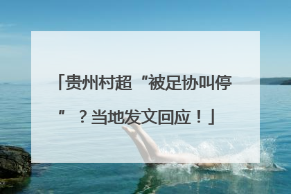 贵州村超“被足协叫停”？当地发文回应！