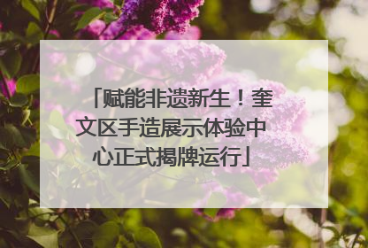 赋能非遗新生！奎文区手造展示体验中心正式揭牌运行