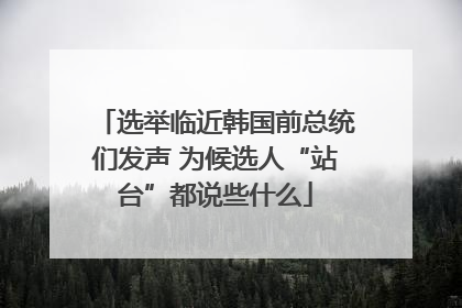 选举临近韩国前总统们发声 为候选人“站台”都说些什么